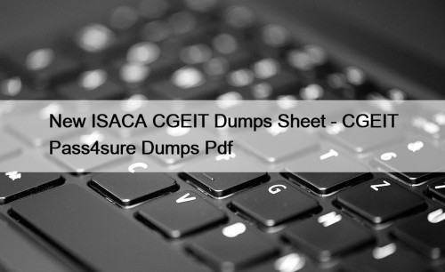 New ISACA CGEIT Dumps Sheet - CGEIT Pass4sure ...